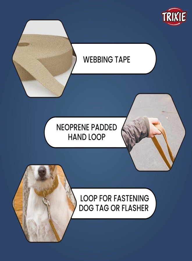 Trixie Premium Extra Strong Dog Leash with Padded Hand Loop, XS-S Dogs, 10 kg or Less (Chihuahua, Toy Poodle, Shih Tzu, Pug), 3.93ft /15mm (X-S, Caramel) - Image 4